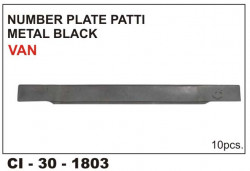 Car International Number Plate Garnish Van Metal Black  CI-1803