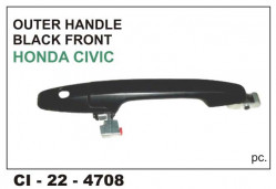 Car International Outer Door Handle Honda CIvic (Black) Front Left  CI-4708L