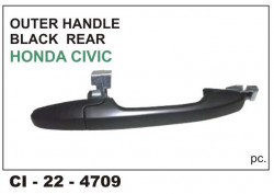 Car International Outer Door Handle Honda CIvic (Black) Rear Left  CI-4709L