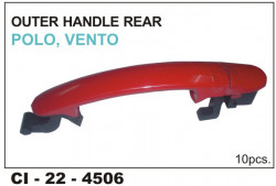 Car International Outer Door Handle Polo / Vento Rear Left (Red) CI-4506L