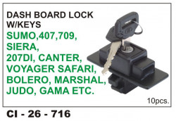 Car International Dash Board Lock W/Key Sumo 407 Marshal Judo  CI-716