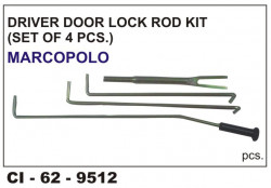 Car International Driver Door Lock Rod Kit Marcopolo  CI-9512