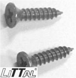 Littal T242  R.C. Plate Screw Indica (100 Pcs) 