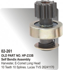 Self Bendix Harvester, E-Comet Long Head equivalent to 26241170 (HP-02-261)