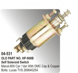 Self Solenoid Switch Maruti-800 Car / Van With DMC Cap & Copper Bolts equivalent to 26964025A (HP-04-531)