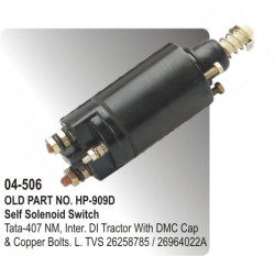 Self Solenoid Switch Tata-407 New Model, International DI Tractor With DMC Cap & Copper Bolts equivalent to 26258785 / 26964022A