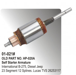 Self Starter Armature International B-275, Diesel Jeep equivalent to 26253117 (HP-01-021#)