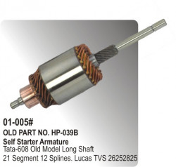 Self Starter Armature Tata-608 Old Model Long Shaft equivalent to 26252825 (HP-01-005#)