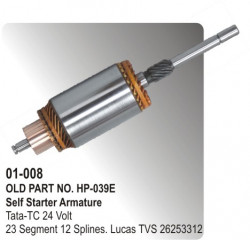 Self Starter Armature Tata-TC 24 Volt equivalent to 26253312 (HP-01-008)