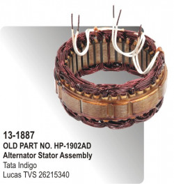 Alternator Stator Assembly Indigo equivalent to TVS Type (HP-13-1887)