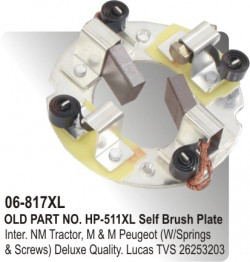 Self Brush & Rocker Plate International New Model Tractor, M & M Peugeot (With Springs & Screws) equivalent to 26253203 (HP-06-8