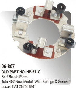 Self Brush & Rocker Plate Tata-407 New Model (With Springs & Screws) equivalent to 26256386 (HP-06-807)