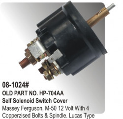 Self Solenoid Switch Cover Massey Ferguson, M-50 12 Volt With 4 Copperzised Bolts & Spindle equivalent to Lucas Type (HP-08-1024