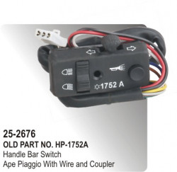 Handle Bar Switch Ape Piaggio With Wire and Coupler (Hp-25-2676)