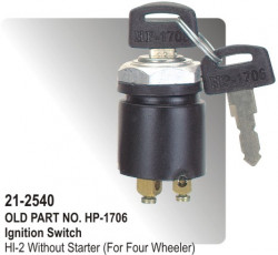 Ignition Switch Ape Piaggio With Starter Metal Body equivalent to (HP-21-2540)