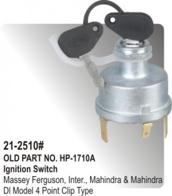 Ignition Switch International Dl-475 Tractor, Mahindra Dl Without Heater Wire With Coupler Type (HP-21-2510#)