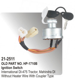 Ignition Switch Mahindra Dl, Sonalika Tractor, Arjun Tractor With Coupler (HP-21-2511)