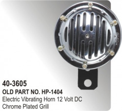 Electric Vibrating Horn 12 V. DC  Chrome Plated Grill (HP-40-3605)