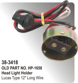 Head Light Holder Lucas Type 12" Long Wire (HP-38-3418)