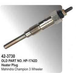 Heater Plug (Glow Plug)  Mahindra Champion 3 Wheeler (HP-42-3730)