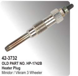 Heater Plug (Glow Plug)  Minidor / Vikram 3 Wheeler (HP-42-3732)