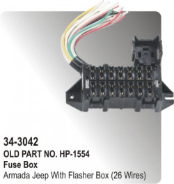 Fuse Box Armada Jeep With Flasher Box (26 Wires) (HP-34-3042)