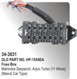 Fuse Box Mahindra Sarpanch, Arjun Turbo (11 Wires) (Maruti Car Type) (HP-34-3031)