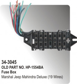 Fuse Box Marshal Jeep Mahindra Deluxe (19 Wires) (HP-34-3045)