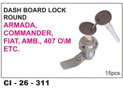 Car International Dash Board Lock Round Ambassador, Fiat, Mm540 CI-311