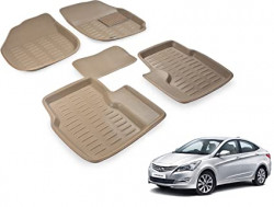 3D Floor Foot Mat Hyundai Verna Beige