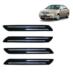  Premium Quality Car Bumper Protector Guard with Double Chrome Strip for Chevrolet Optra (Set of 4)