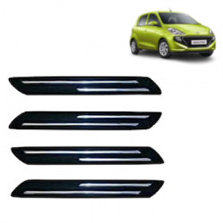  Premium Quality Car Bumper Protector Guard with Double Chrome Strip for Hyundai Santro All Models (Set of 4)