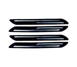  Premium Quality Car Bumper Protector Guard with Double Chrome Strip for Mahindra Armada (Set of 4)