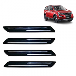  Premium Quality Car Bumper Protector Guard with Double Chrome Strip for Mahindra XUV 500 (Set of 4)