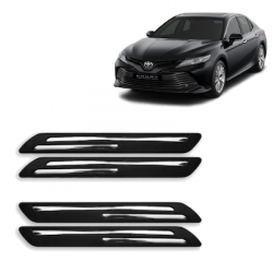  Premium Quality Car Bumper Protector Guard with Double Chrome Strip for Toyota Camry (Set of 4)