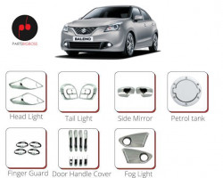 Alpine Premium Chrome Accessories Combo Kit For Baleno Type 2 New Model (Set Of 7)