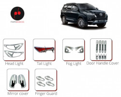 Alpine Premium Chrome Accessories Combo Kit For Fortuner Type 2 (Set Of 6)