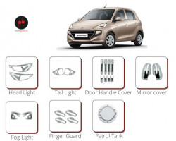 Alpine Premium Chrome Accessories Combo Kit For Santro Type 3 2018 Onwards (Set Of 7)