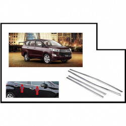 Alpine Premium Quality Car Outer Door Window Glass Beading Garnish Weatherstrip (Chrome) Innova Crysta (Set of 4)