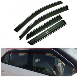 Alpine Premium Quality Door/Sun Rain Visor Guard for Alto With Chrome Lining (Injection Moulded)