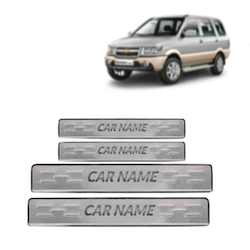 Alpine Premium Quality Foot Steps Plain (Stainless Steel) For Tavera (Set of 4)