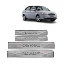 Alpine Premium Quality Foot Steps Plain (Stainless Steel) For Verna Type 1 (Set of 4)