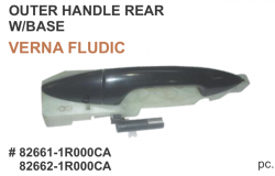 Car International Outer Door Handle With Base Verna Fluidic Rear Left CI-268L