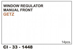 Car International Window Regulator (Manual) Getz Front Left CI-1448L