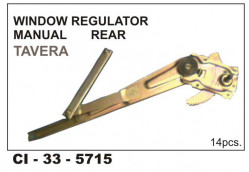 Car International Window Regulator (Manual) Tavera Rear Left CI-5715L