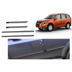 Car Original Side Beading Matt BLACK With Chrome Lining - XUV 500