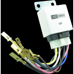 Dual Head Lamp Relay-12V/30A ,8 Pin (Canter Type)- With Bracket- With Wire Universal (Minda)