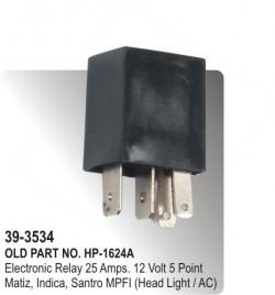 Electronic Relay 25 Amps. 12 Volt 5 Point Matiz, Indica, Santro MPFI (Head Light / AC) (HP-39-3534)