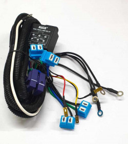 Huco 113-0027PI Dual Head Light Lamp Relay With Wiring Harness-12V 130W H7/H7 XUV 500,Skoda,Rapid,Polo,Vento