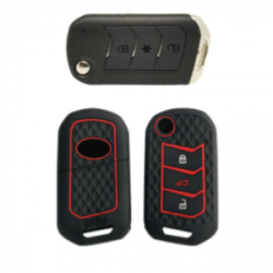 KeyCare KC-09 Key Cover Silicone For Bolero 2020 Onwards / Marazzo / Scorpio 2019 Onwards / Thar 2020 Onwards / TUV 300 Plus (Black)